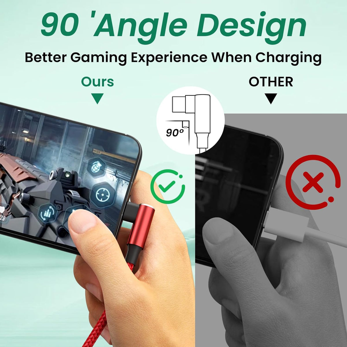 4 in 1 Multi Charging Cable, 5FT Charging Cords for Multiple Devices