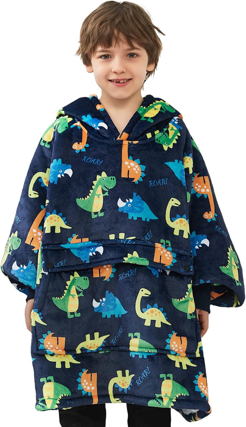 KFUBUO Wearable Blanket Hoodie for Adults Sherpa All Patterns Cat Oversized Sweatshirt Blanket with Pockets for Women