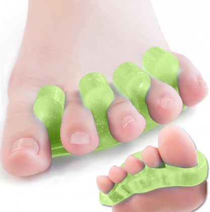 DR. JK- ToePal Gel Toe Separator, 2 Pairs, Toe Spacers, Toe Straightener, Hammer Toe Straightener, Toe Spreader, Toe Stretcher, Toe Corrector for Women and Men, Bunion Corrector