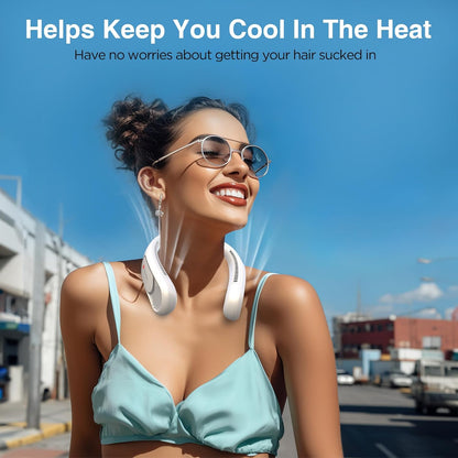 Hotsales Neck Fan, Bladeless Fan That Blows Cold Air, Portable Rechargeable