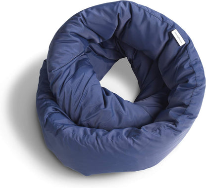 Huzi Infinity Pillow - Home Travel Soft Neck Scarf Support Sleep (Grey)