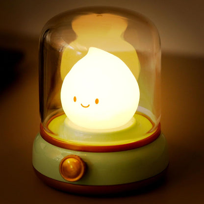 WANIDEA Flameless Candles Lamp, Led Candles,Cute Kerosene Lamp,Silicone Flame Amber Light,Adjustable Dimmable Rechargeable Night Light for Kids,Girls,Teenager Kids Bedroom Christmas