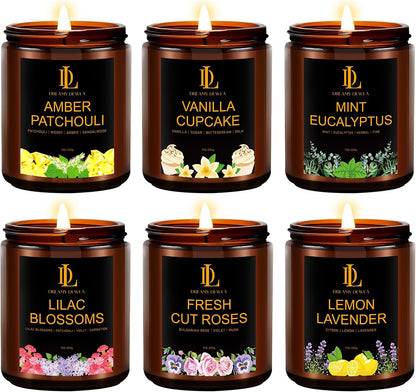 Scented Candles Set, 4 Pack Soy Candles for Home Scented, Candle Gifts for Women Men, 28oz 200 Hours Burn, Scents of Pineapple Cocktail/Coconut Vanilla/Pink Sands/Bahamian Breeze