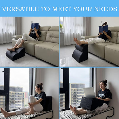 Foot Rest for Under Desk at Work.Multifunctional 3-Tier Foot Stool,with Washable Footrest.for Under Desk,Office Chair Gaming Chair & Sofa,Leg Elevation Pillow,Supports Posture -Dark Grey