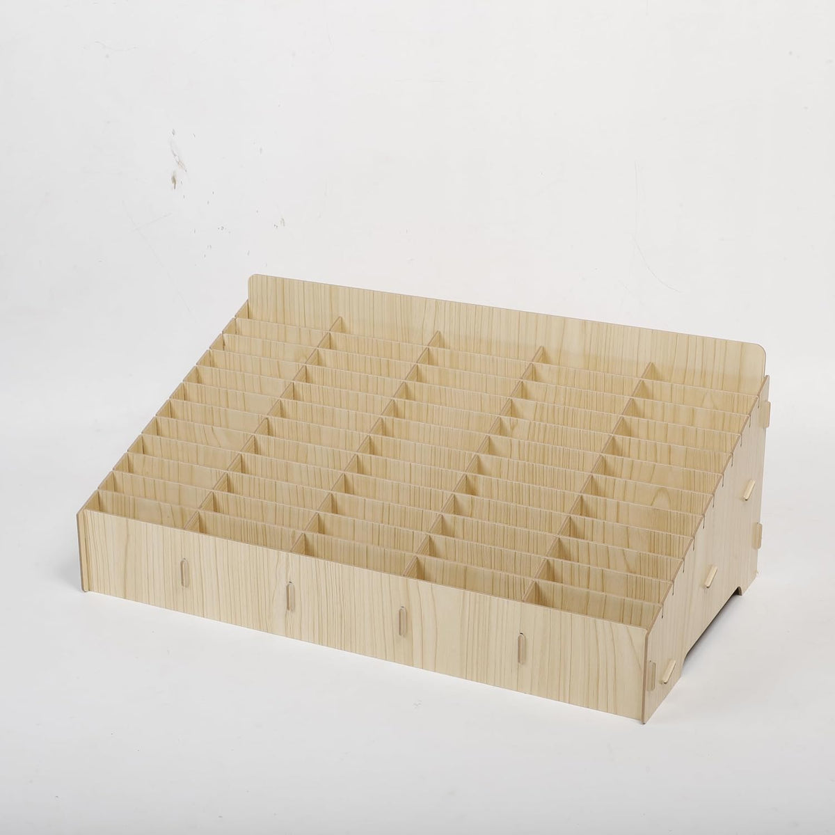 Wooden Display Cell Phone Rack, Phone Storage Rack Brown 12 Slot