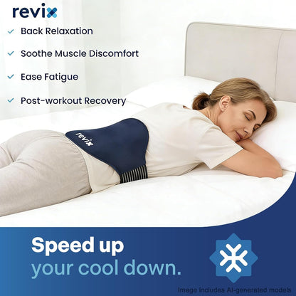 REVIX Extra Large Ice Pack for Back, 2 Packs, Reusable Gel Ice Pack Wrap for Lower Back, 13.4” x 11”, Cold Compress Therapy for Waist, Lumbar Discomfort Relief, Muscle Relaxation, Blue