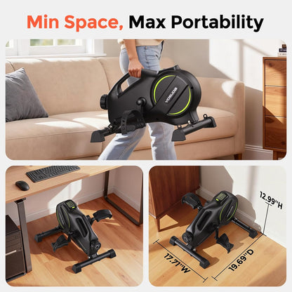 YOSUDA Under Desk Bike with 16-Level Magnetic Resistance & Bluetooth App