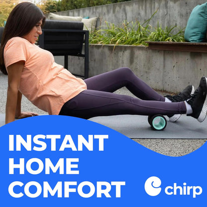 Chirp Wheel Foam Roller - Targeted Back & Neck Pain Relief, Muscle Massage, Trigger Point Therapy, High-Density Foam Tool for Physical Therapy, Stretching & Exercise, 500lbs Capacity, 12-Inch Mint