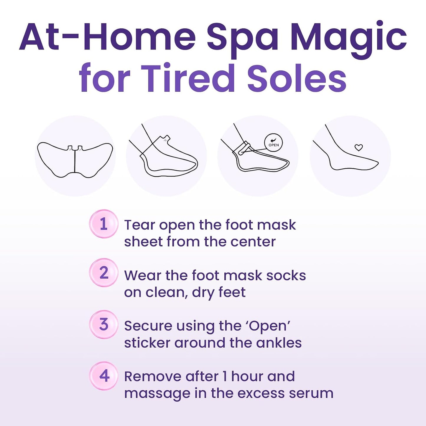 BLOOMORA Foot Peeling Mask (6 pairs) Exfoliating Foot Mask for Dry Cracked Feet with Lavender & Shea Butter, Dead Skin & Callus Remover for Feet, Exfoliating Socks for Women & Men, One Size Fits Most