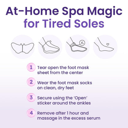 BLOOMORA Foot Peeling Mask (6 pairs) Exfoliating Foot Mask for Dry Cracked Feet with Lavender & Shea Butter, Dead Skin & Callus Remover for Feet, Exfoliating Socks for Women & Men, One Size Fits Most