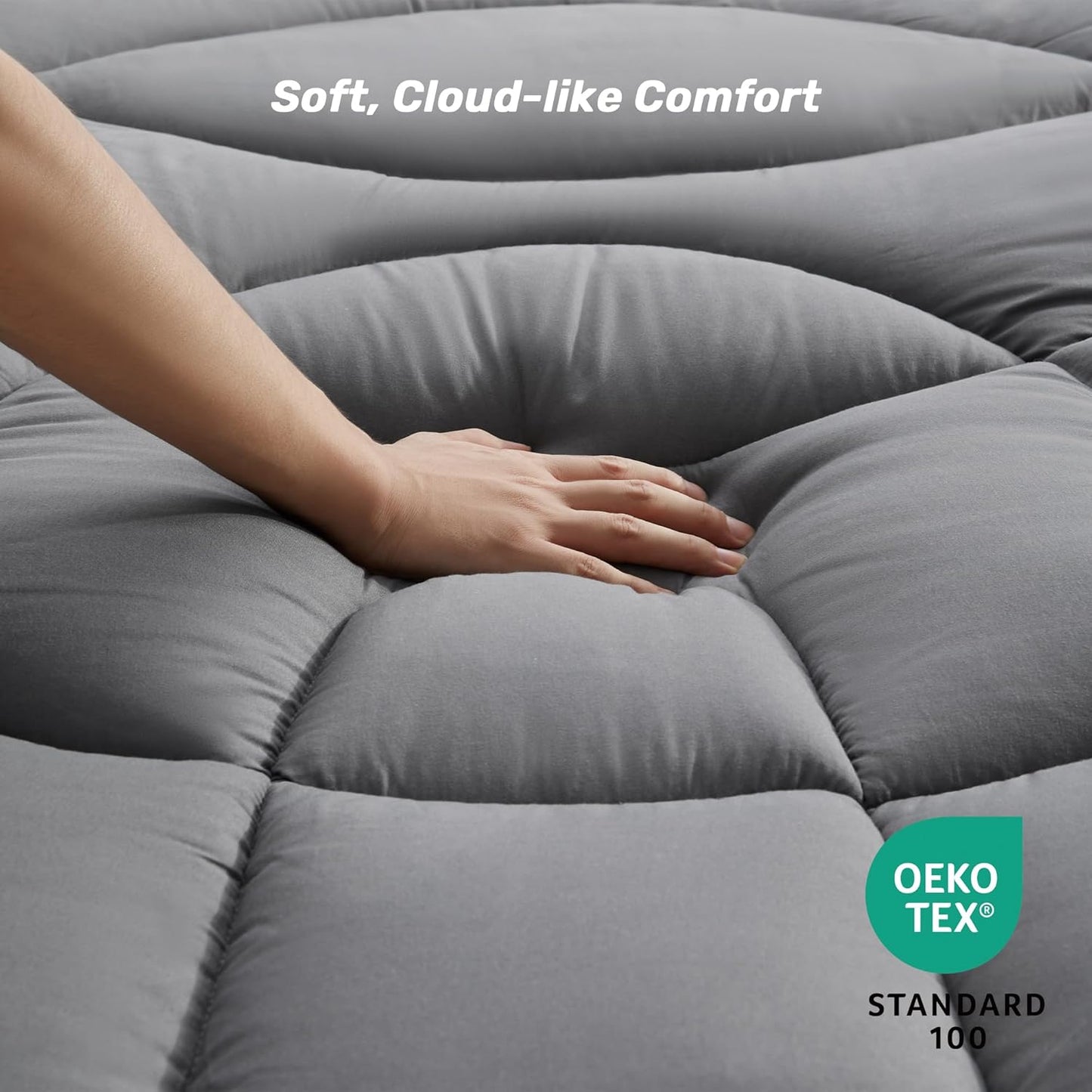 Unikome Ultra Soft Waterproof Mattress Pad King, Cooling Mattress Protector for Hot Sleepers, 5-Layers Noiseless Washable Mattress Cover with 8"-21" Deep Pocket (Light Blue, 78x80)