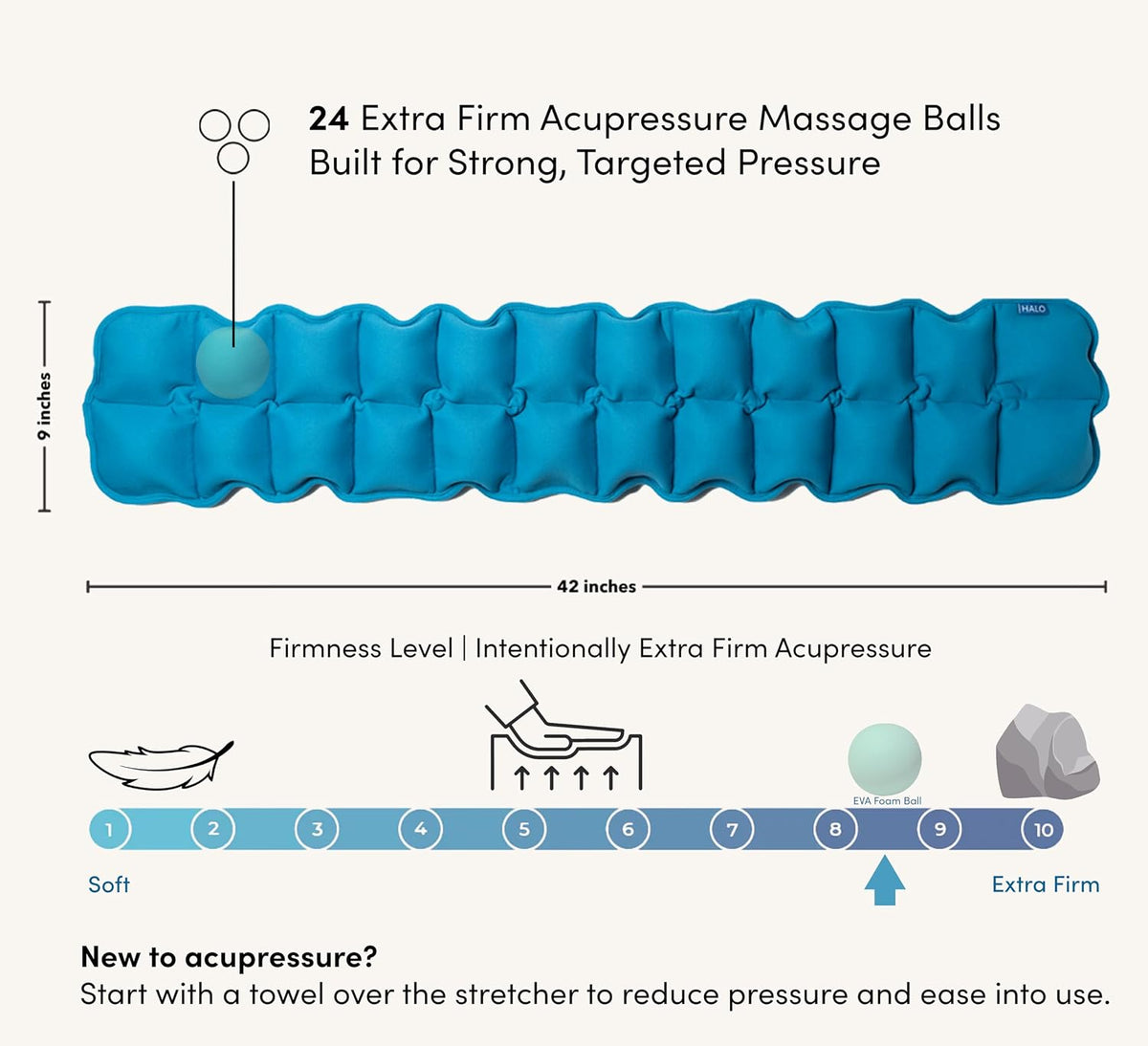 Halo Spine Stretcher for Back Pain Relief, Full Back Decompression, Upper and Lower Back Stretcher, Spine Alignment, and Deep Tissue Acupressure Therapy with 24 Massage Balls