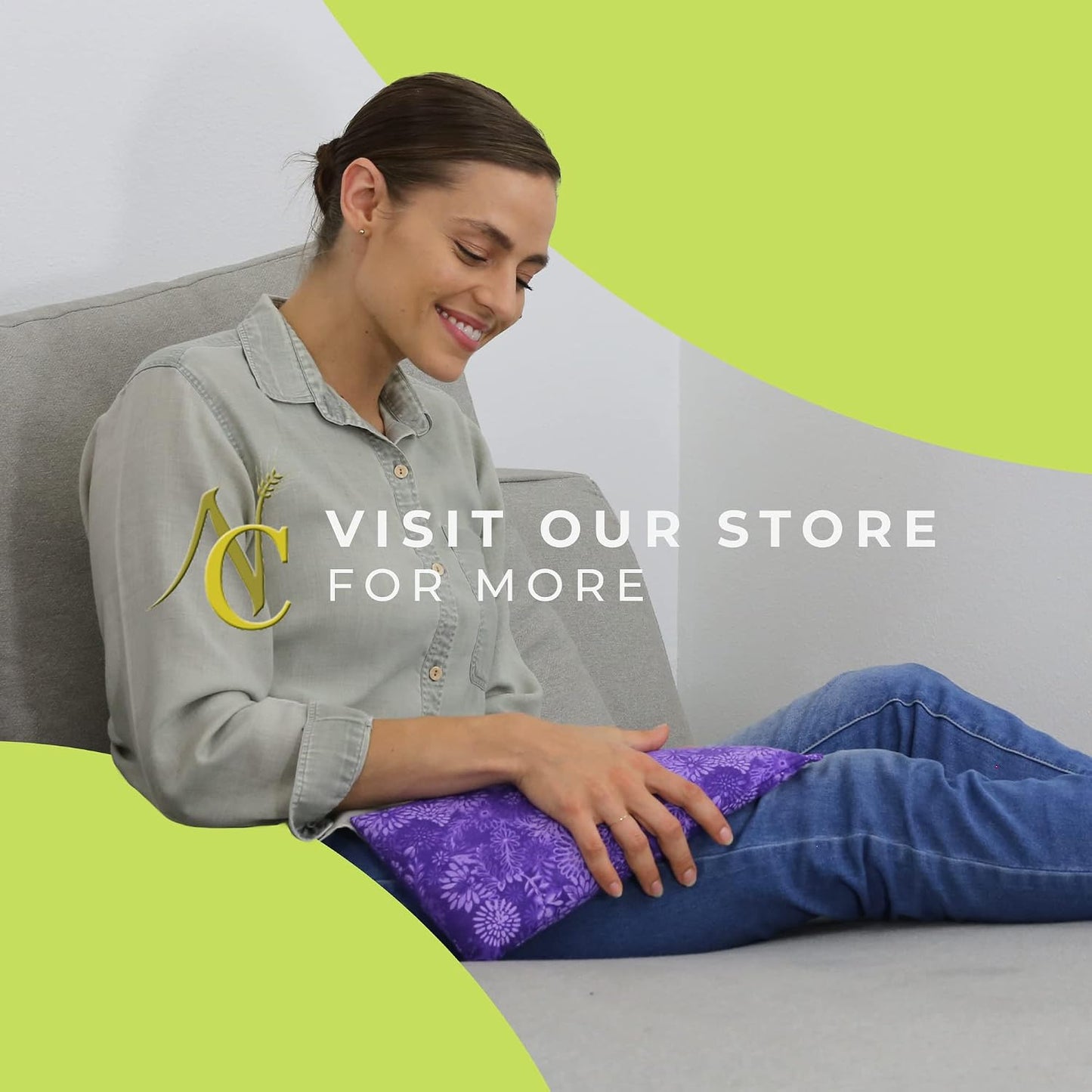 Nature Creation Microwaveable Herbal Heating Pad for Lumbar - Soothing Hot & Cold Therapy Pack for Lower Back- Soothing Relaxation, Warmth and Comfort - Lavender Flowers