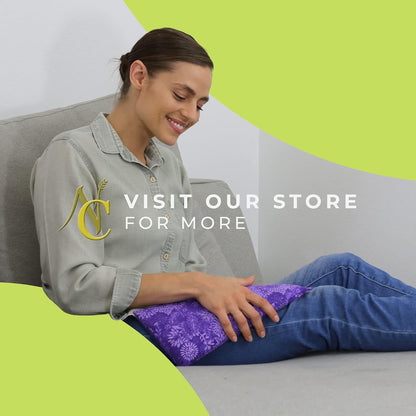 Nature Creation Microwaveable Herbal Heating Pad for Lumbar - Soothing Hot & Cold Therapy Pack for Lower Back- Soothing Relaxation, Warmth and Comfort - Lavender Flowers