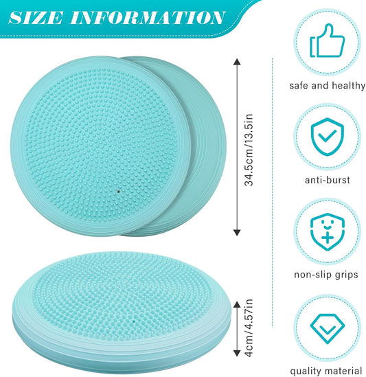 Libima 4 Pcs Wiggle Seat Inflated Wobble Cushion for Sensory Kid 13 Inches Balance Disc Flexible Seating for Classroom Sensory Pad for Chair Wiggle Cushion