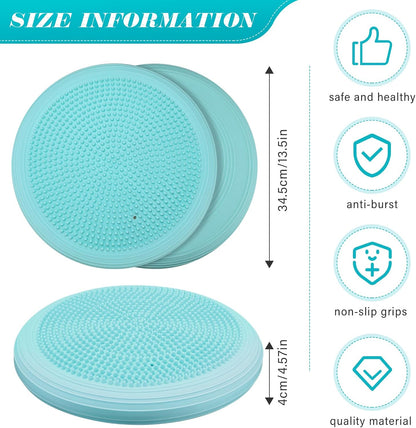 Libima 8 Pcs Wiggle Seat Inflated Wobble Cushion Sensory Seat Flexible Balance Board Balance Disc for Kids Men Women Physical Exercise Improving Posture Home Office Classroom