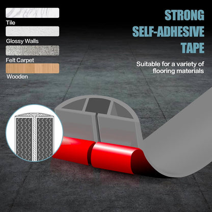 Floor Cord Cover Self Adhesive Cord Hider,10FT Cable Management, Extension Strip Protector for Wires, Prevent Cable Trips for Offices, Gyms, Exhibitions Cavity 0.39"(W) x 0.27"(H) BrownWood