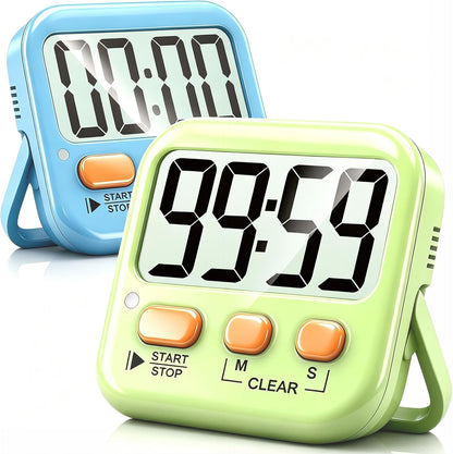 Antonki 2 Pack Digital Timer for Kids Classroom Kitchen Timers for Cooking