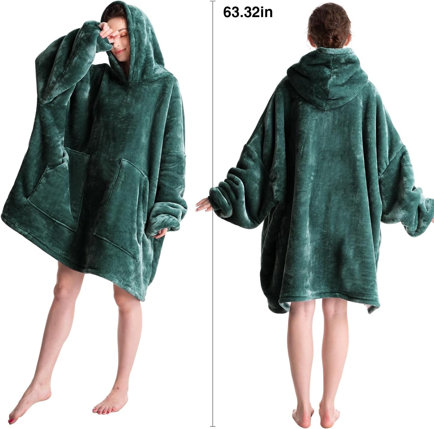 Aemicion Strawberry Blanket Hoodie,Oversized Sherpa Wearable Hooded Blanket,Warm Cozy Sweatshirt Gifts for Women Girls Adult
