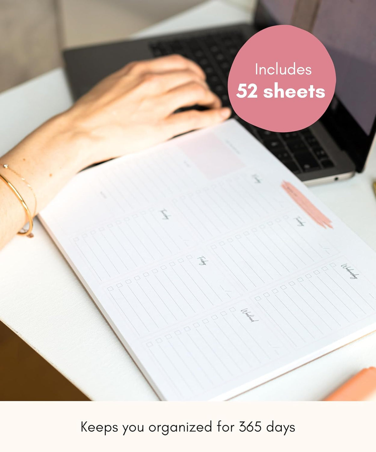 Lamare Weekly Planner Notepad – Premium Undated Weekly To Do List Notepad