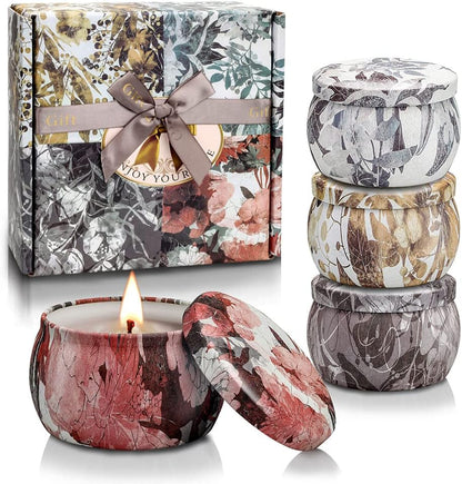 Scented Candles Gift Set, 8 Pack Soy Wax Candles for Women, Fresh Floral Summer Aromatherapy Scents for Home, Birthday, Thank You, Housewarming Gifts