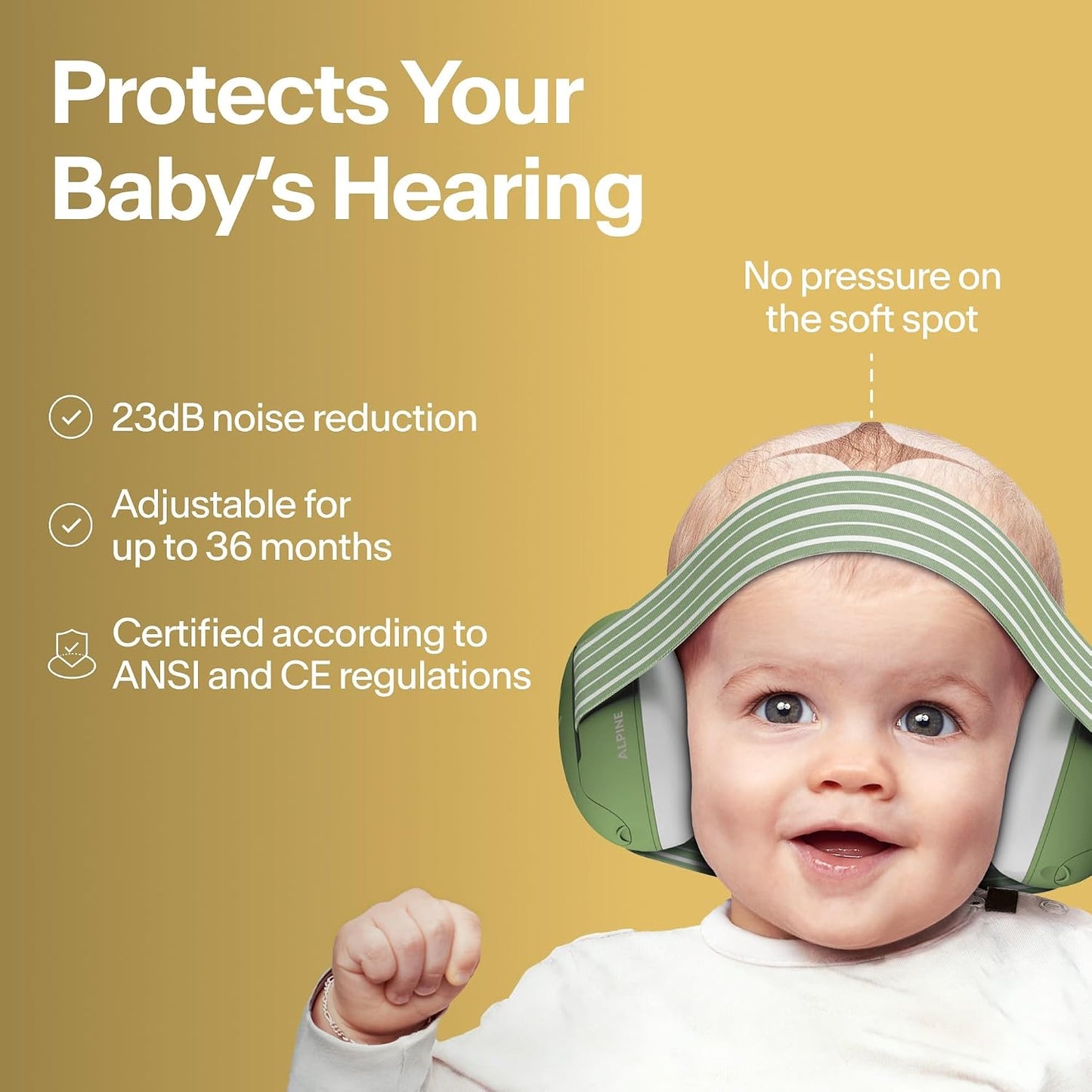 Alpine Muffy Baby Ear Protection for Babies and Toddlers up to 36 Months - CE & ANSI Certified - Noise Reduction Earmuffs - Comfortable Baby Headphones Against Hearing Damage & Improves Sleep - Blush