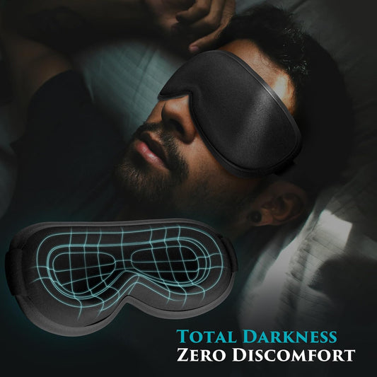 Weighted Eye Mask Cover for Sleeping - Eye Masks for Sleep with Adjustable Strap, Lash Extension Eye Covers for Women Men, 3D Contoured, Plane Travel Essentials, Blindfold for Meditation
