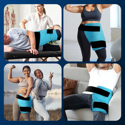 Comfytemp Hip Ice Pack Wrap for Sciatica Pain Relief, Hip Replacement Kit After Surgery, Reusable Gel Ice Pack for Injuries, Hot Cold Compress Recovery Items Physical Therapy for Men Women (L/XL/2XL)