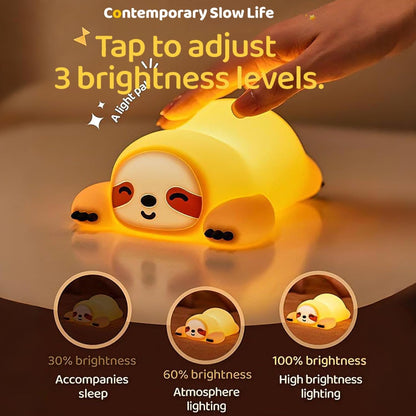 Sloth Gifts for Kids, Squishy Sloth NightLight,Silicone Animal Nursery Lamp
