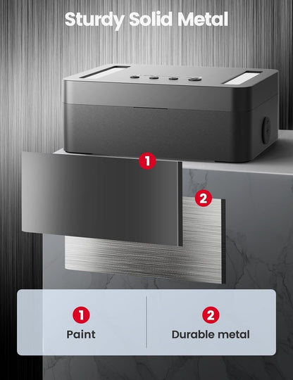 Vaydeer Metal Time Lock Box, Phone Lock Box with Timer for Focus & Wellness