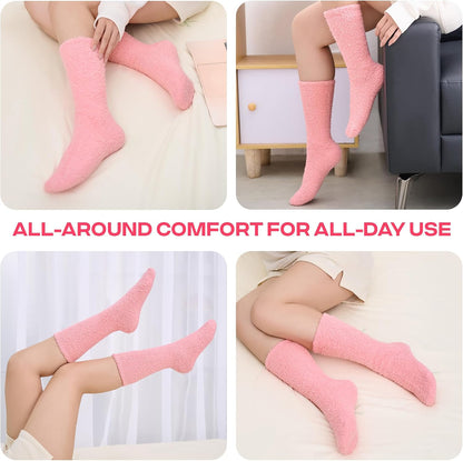 COOLMATE Fuzzy Socks for Women Gift Box – Cozy Soft Cloud Socks for Spa Home, Mother’s Day Gifts for Mom Grandma