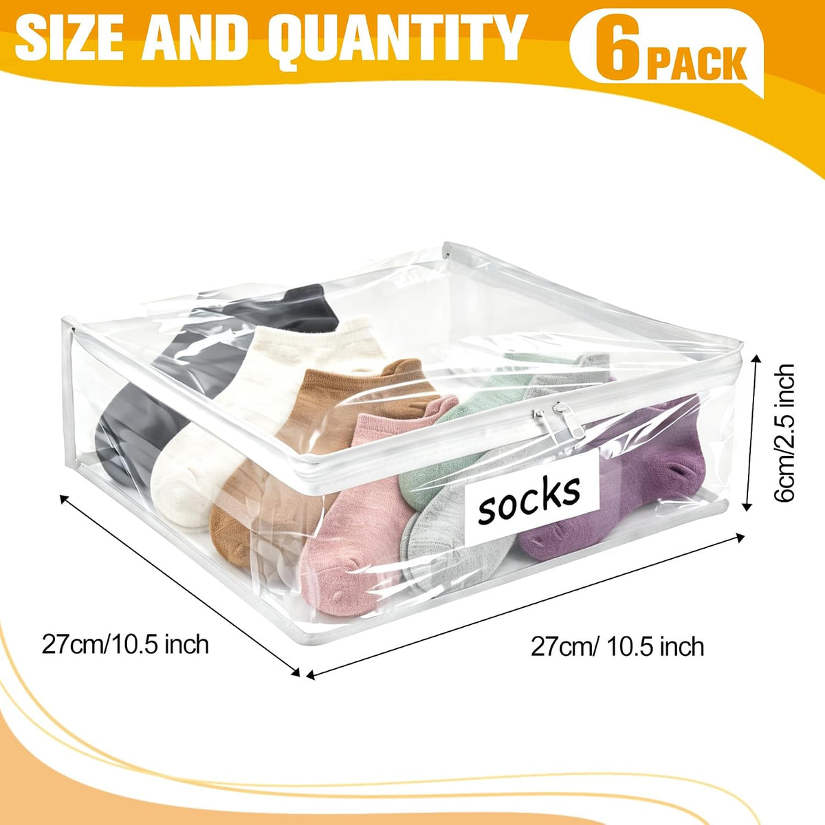Plastic Storage Bags with Easy-Glide Zipper, Durable Clear Vinyl Zippered Storage Bags for Clothes Sweaters Comforters Blankets Sheets Bedding (15.7 x 13.8 x 3.9 Inch, Transparent White)