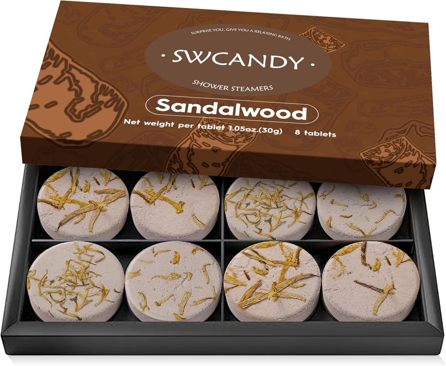 Shower Steamers Aromatherapy Birthday Gifts for Women - SWCANDY 8 Pcs Travel Essentials, Hotel Shower Spa Holidays Mom Wife Grandma Sister Her Self Care Relaxation with Natural Essential Oils Home