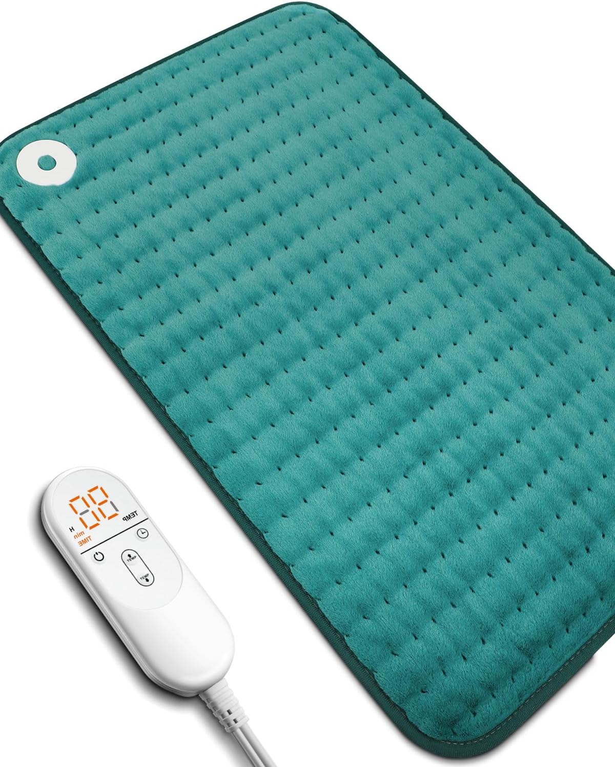 Heating Pad for Back & Period Cramps, Fathers Day Dad Gifts, Birthday Gifts for Women Mom, Electric Heating Pads for Abdomen/Waist/Shoulder, 12" x 24", 6 Heat Settings, 4 Auto-Off, Teal Green