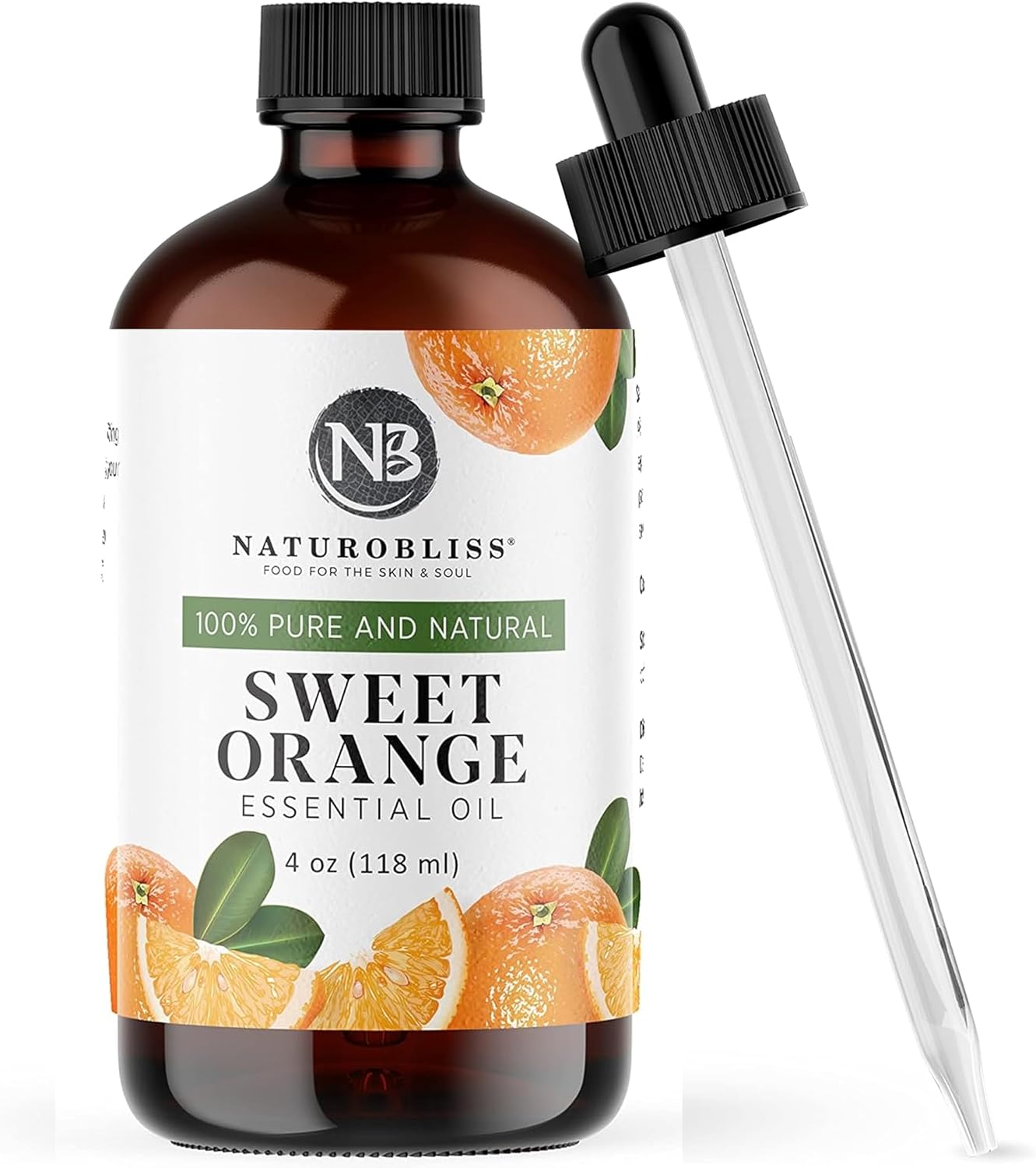 NaturoBliss Lavender Essential Oil with Glass Dropper - 100% Pure and Natural - Essential Oils for Diffuser, Aromatherapy, Soap and Candle Making, Lavender Essential Oil Pure, Lavender Oil, 4 Fl Oz