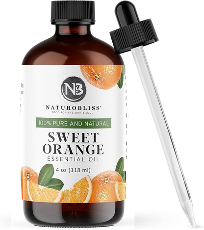 NaturoBliss Lavender Essential Oil with Glass Dropper - 100% Pure and Natural - Essential Oils for Diffuser, Aromatherapy, Soap and Candle Making, Lavender Essential Oil Pure, Lavender Oil, 4 Fl Oz