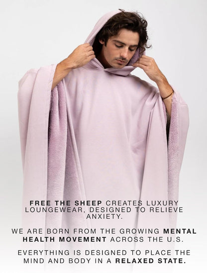 FREE THE SHEEP Eden Hoodie – Oversized Weighted Hoodie Cloak with Ultra-Soft Faux Fur Liner