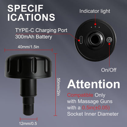 LEERCON Massage Gun Deep Tissue, Silent Motor and Portable Massage Gun with 4 Interchangeable Heads for Deep Muscle Relief and Relaxation, Relax Gift