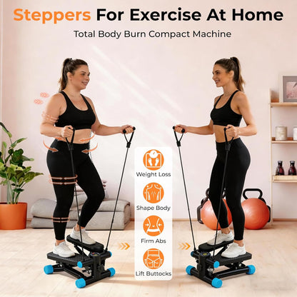 NEWBULIG Mini Stepper for Exercise at Home Stair Step Machine for Indoor Fitness Portable Home Gym Stepper for Full Body Workout 300lb Weight Capacity