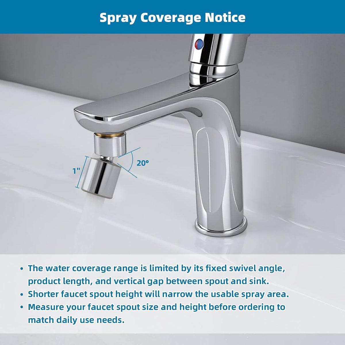 Hibbent NSF/ANSI/CAN 61 & cUPC Certified Faucet Aerator, Chrome