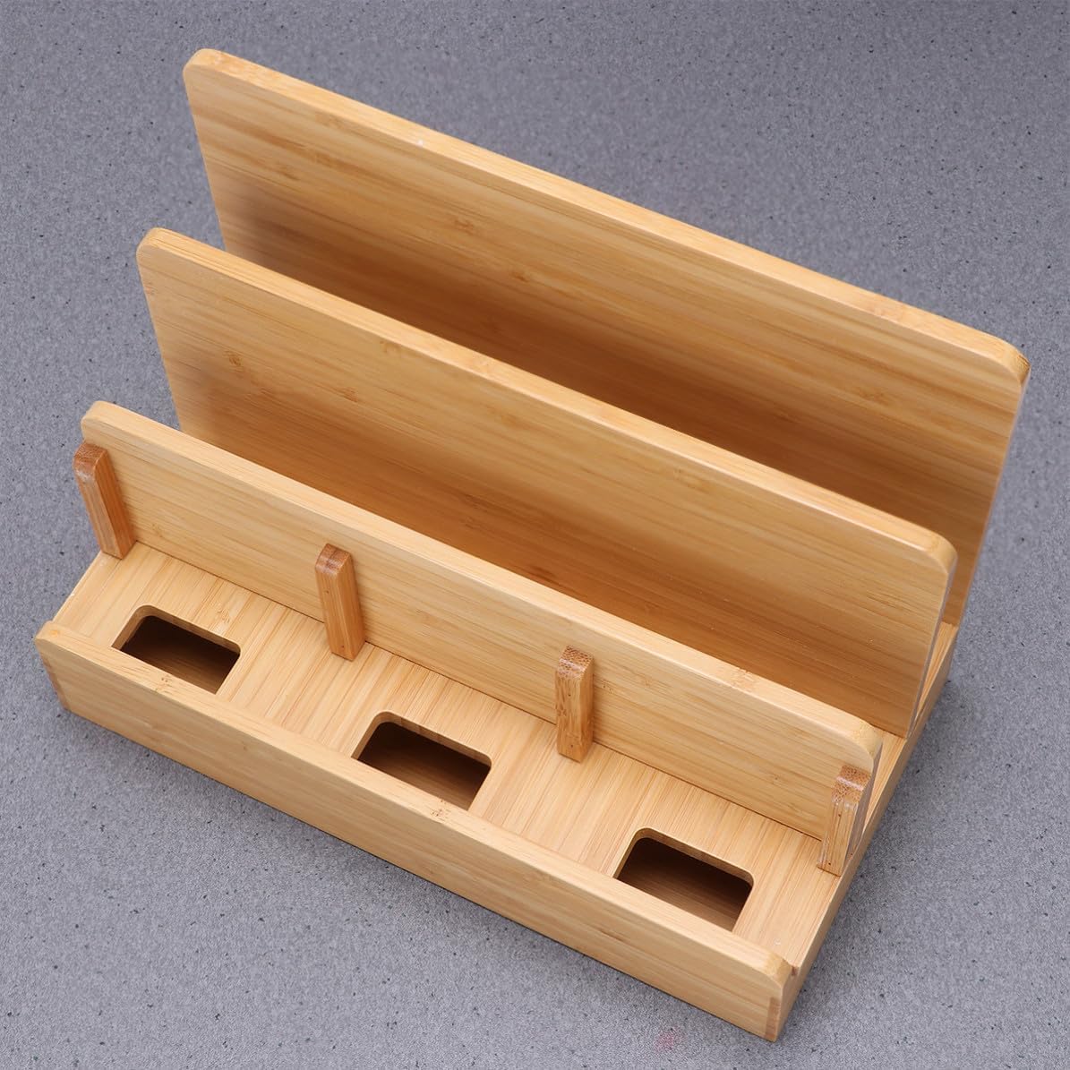 Xmas Bamboo Charging Docking Organizer with Phone Holder for Devices