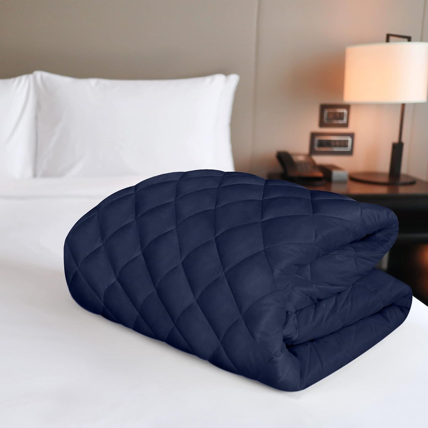 Quilted Fitted Mattress Pad, Queen Mattress Protector Topper with Deep Pocket Stretches up to 16 Inches, Machine Washable Mattress Cover by Utopia Bedding (White)