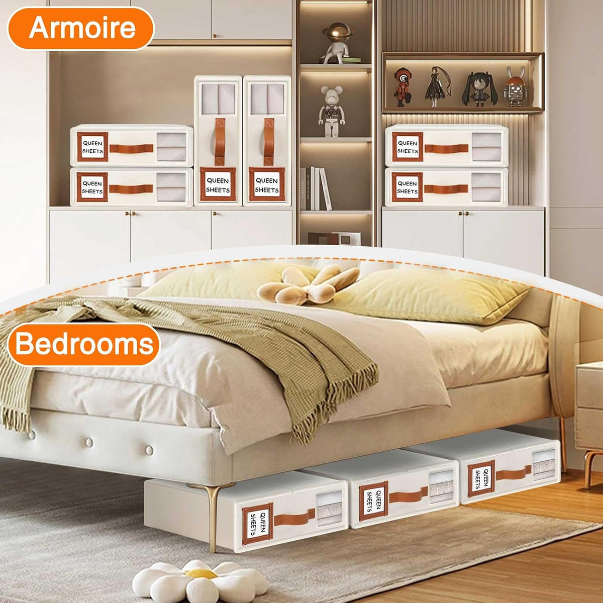 GhvyenntteS Bed Sheet Organizers and Storage, Closet Organizer