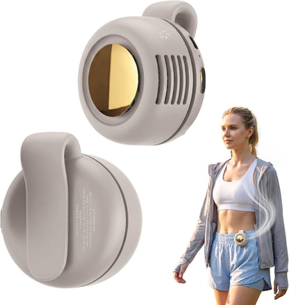 SNOWS Portable Silent Mini Bladeless Fan Clip On, Small Fan Clip on for Shirt & Waist, Adjustable 3-Speed Suspended Whirlwind Fans, For Outdoor & Travel & Office, Travel Accessories, Gift