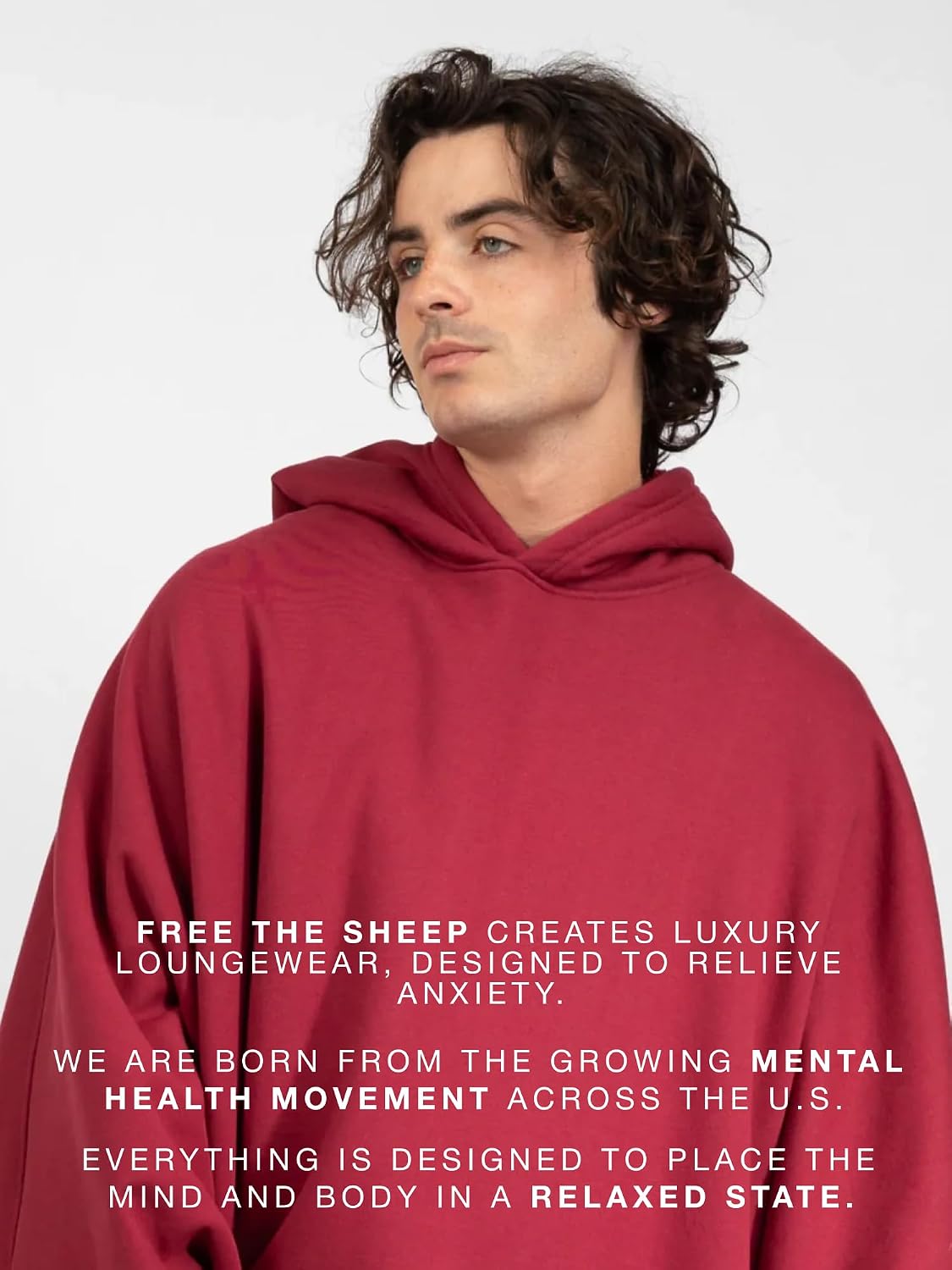 FREE THE SHEEP Eden Hoodie – Oversized Weighted Hoodie Cloak with Ultra-Soft Faux Fur Liner