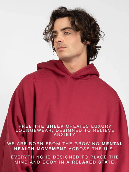 FREE THE SHEEP Eden Hoodie – Oversized Weighted Hoodie Cloak with Ultra-Soft Faux Fur Liner