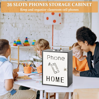 36 Slots Cell Phone Holder Classroom, Wooden Phone Lock Box