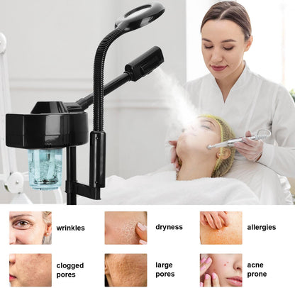 Professional Facial Steamer, Face Steamer with Hot Mist, Esthetician Facial Steamer Salon Spa Beauty Skin Care Equipment