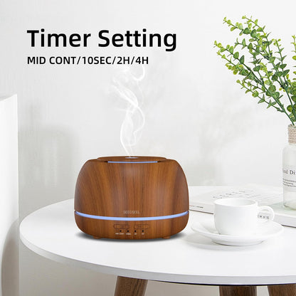 SEEDSEEL 300ML Essential Oil Diffuser,Ultrasonic Aromatherapy Diffuser, 7-Color Gradient Lights, Remote Control, 8 Hours Run Time, Suitable for Home,Office