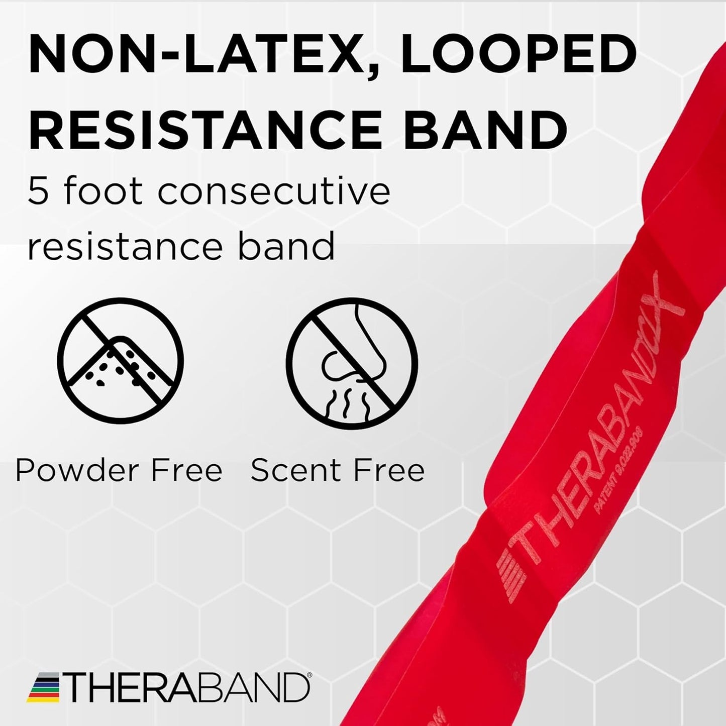 THERABAND CLX Resistance Band with Loops, 5-Foot Band